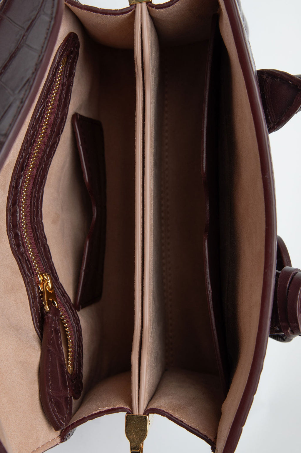 Alexander McQueen Burgundy Top Handle Bag