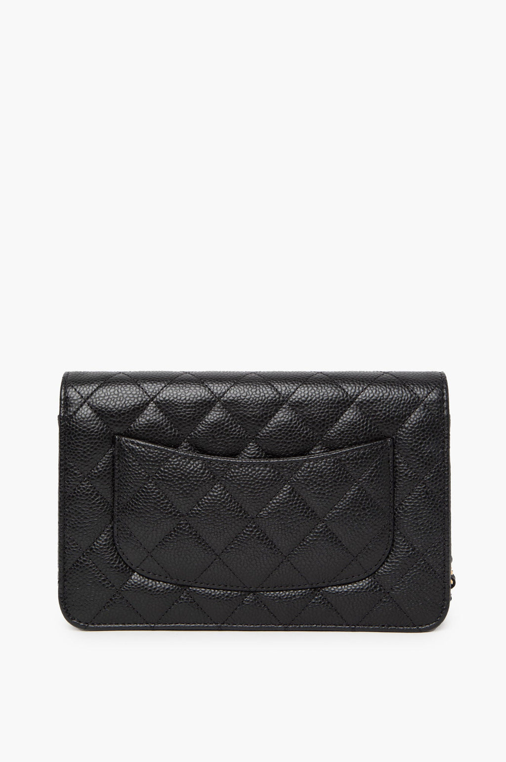 Chanel Black Caviar Leather Wallet On Chain Bag