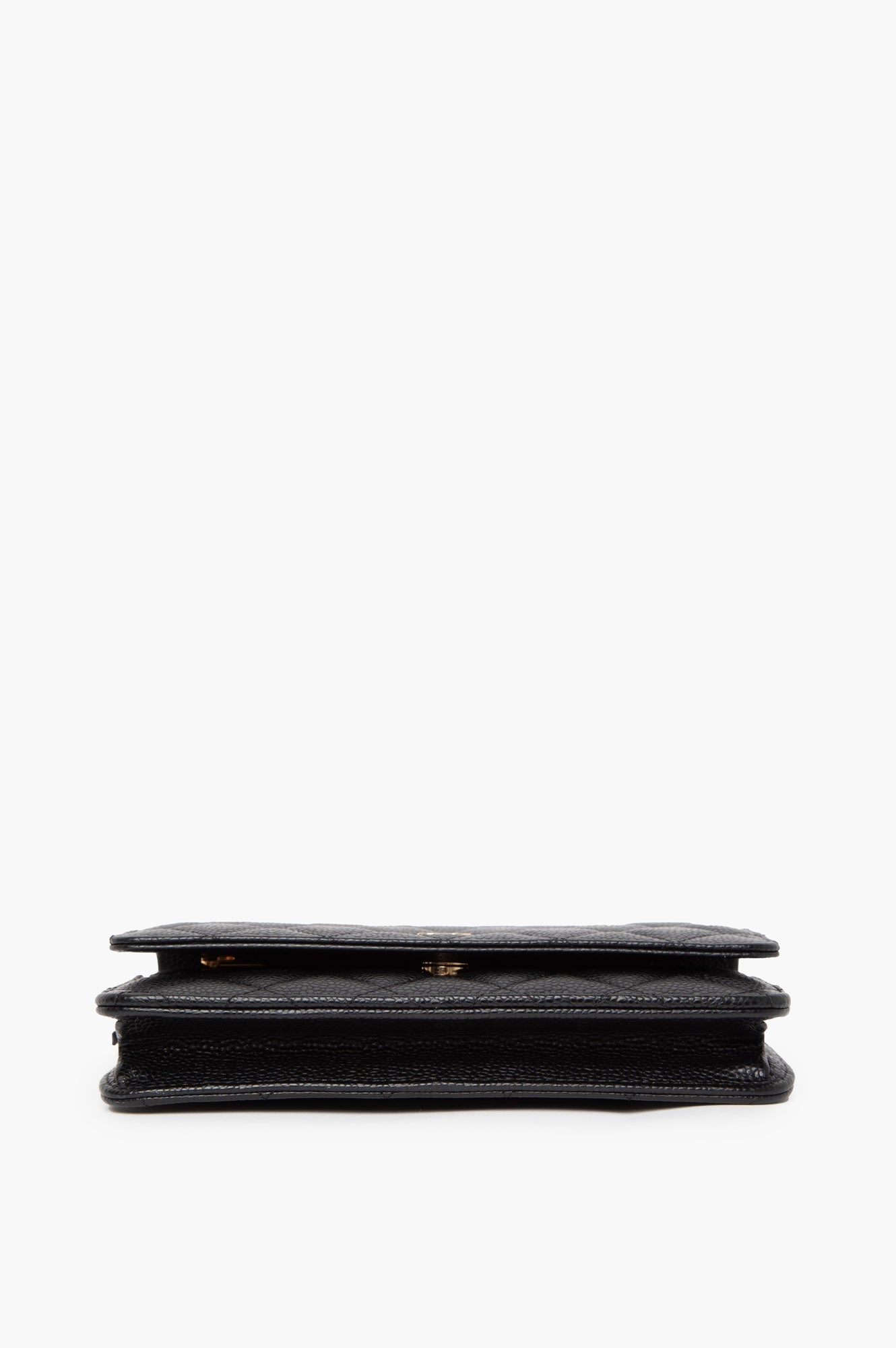 Chanel Black Caviar Leather Wallet On Chain Bag