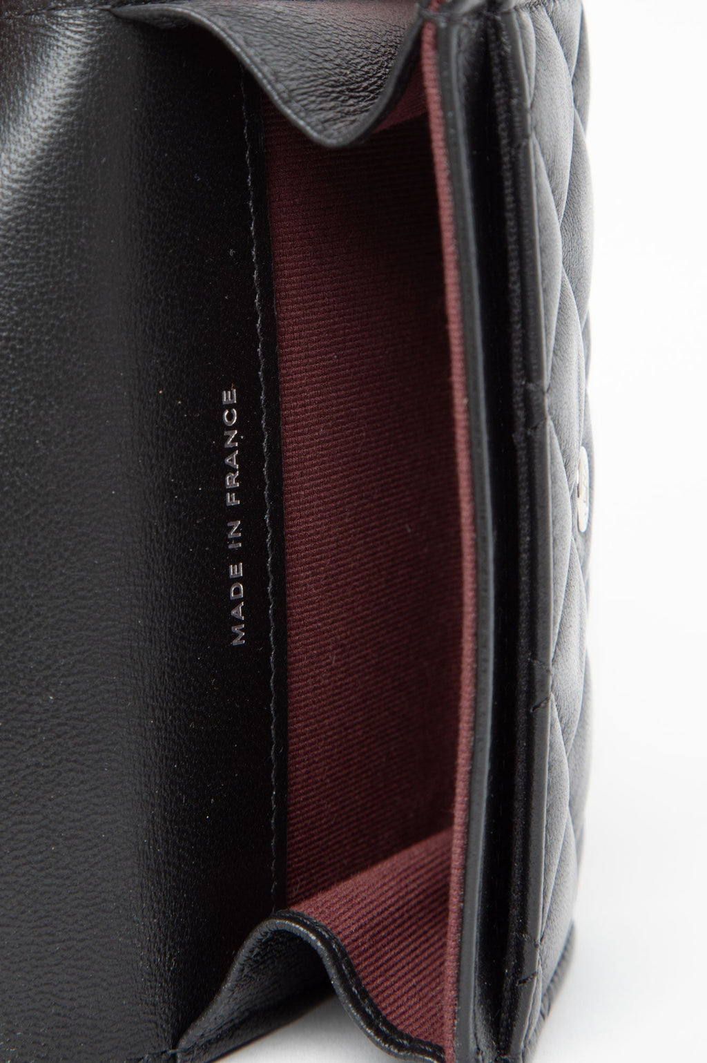 Chanel 2022 Black Flap Quilted Lambskin Wallet