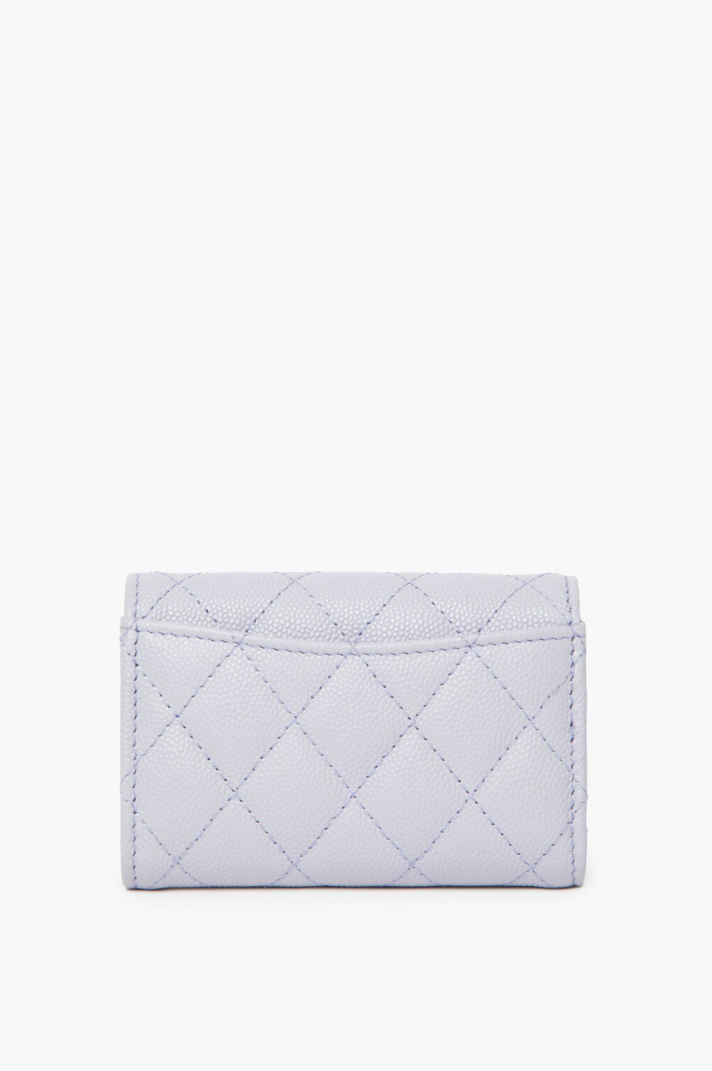 Chanel 2021 Lavender Flap Keychain Wallet