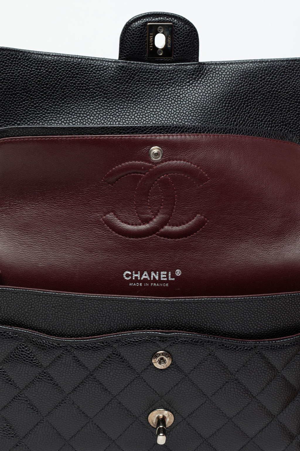 Chanel 2011 Medium Black Caviar Classic Flap Bag