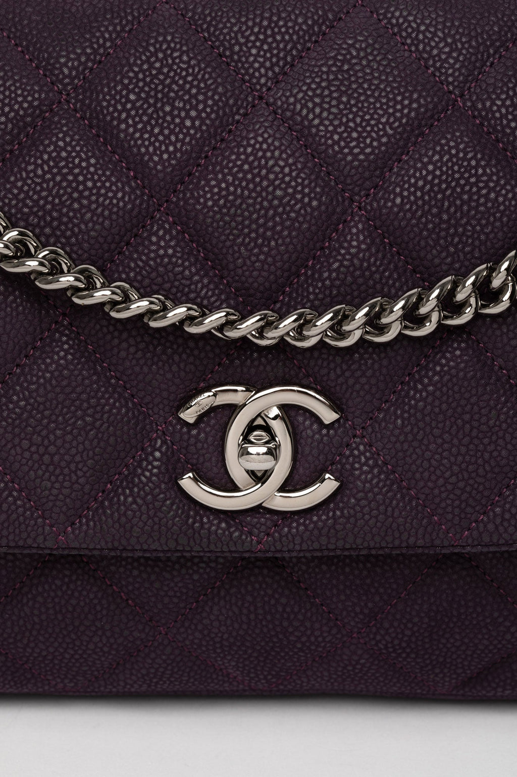 Chanel Purple Medium Pearly Flap Bag