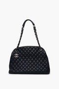 Chanel Blue Leather Mademoiseelle Bowler Bag