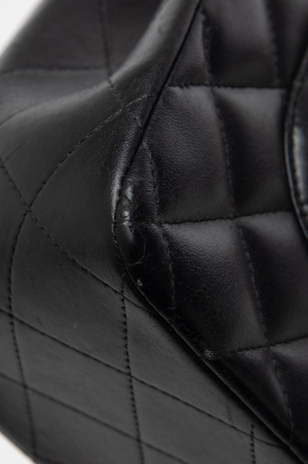 Chanel Black Lambskin Classic Flap Jumbo Bag