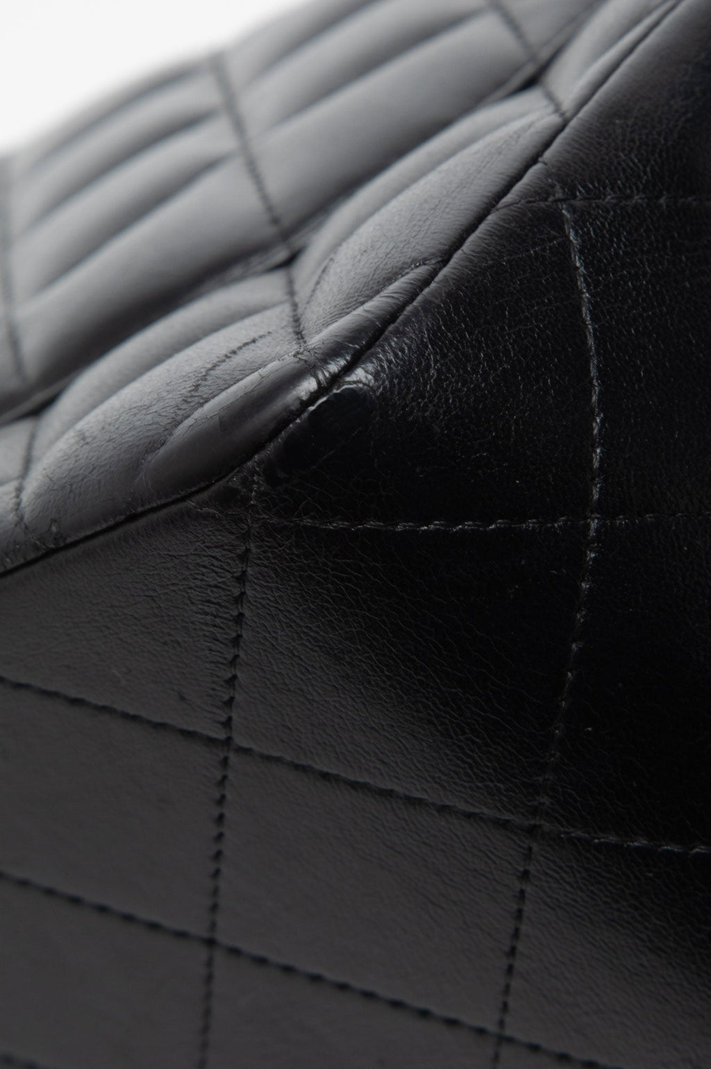 Chanel Black Lambskin Classic Flap Jumbo Bag