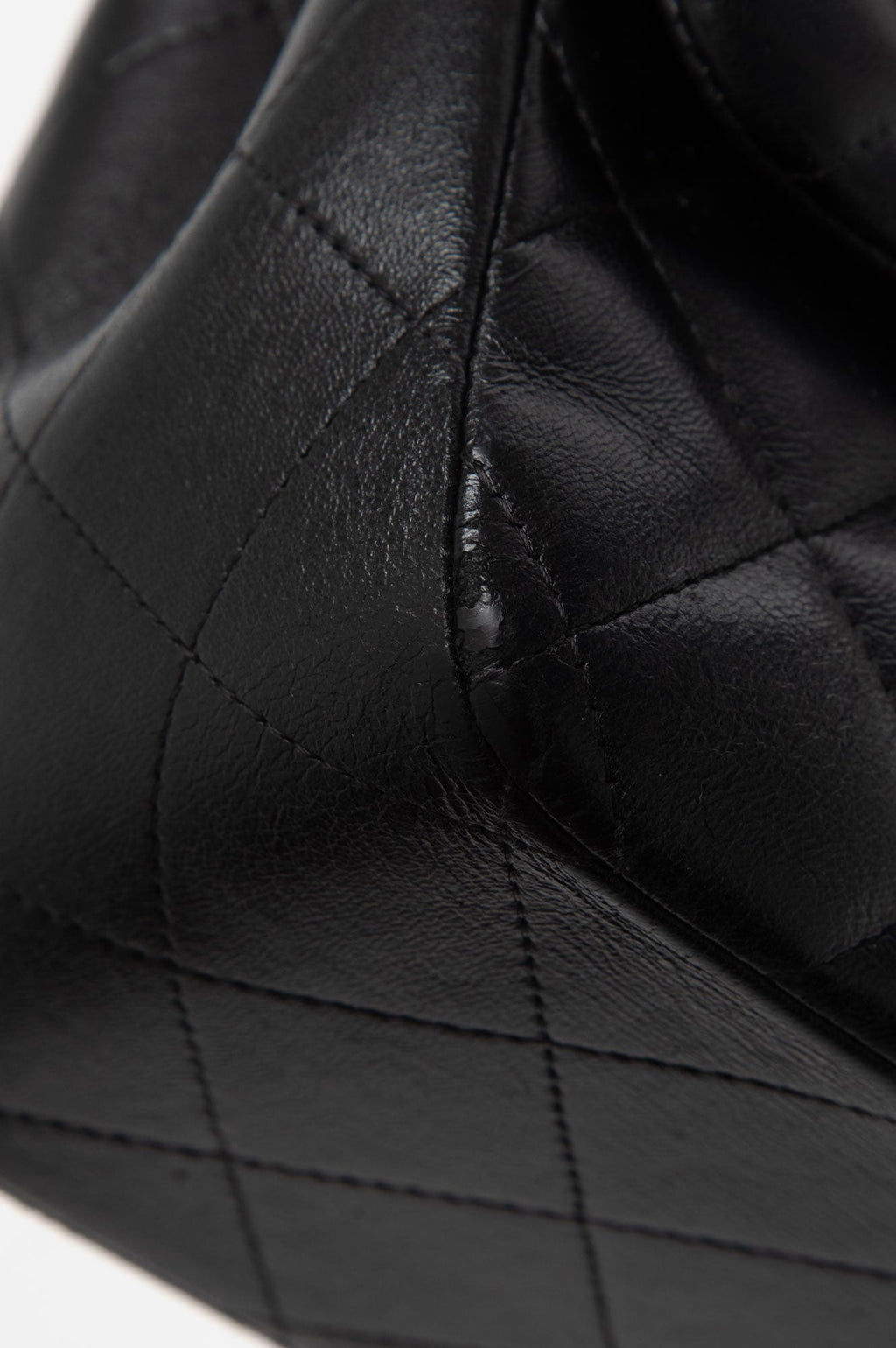Chanel Black Lambskin Classic Flap Jumbo Bag