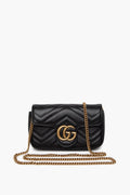 Gucci Black GG Marmont Super Mini Bag