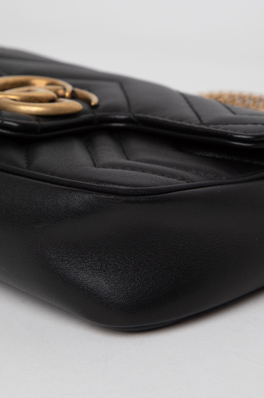 Gucci Black GG Marmont Super Mini Bag