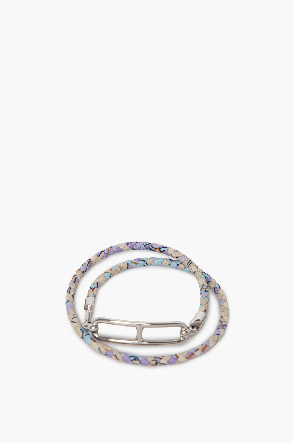 Hermes Purple Blue Roulis Double Tour Bracelet