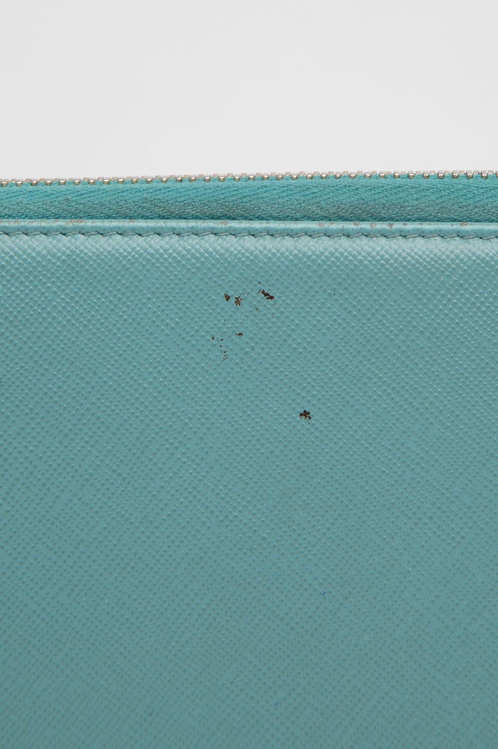 Prada Aqua Blue Saffiano Large Leather Wallet