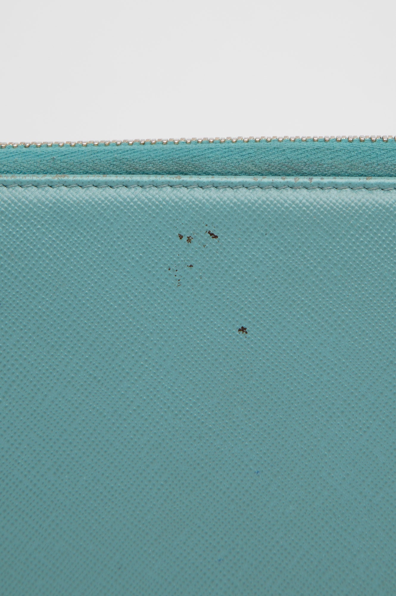 Prada Aqua Blue Saffiano Large Leather Wallet