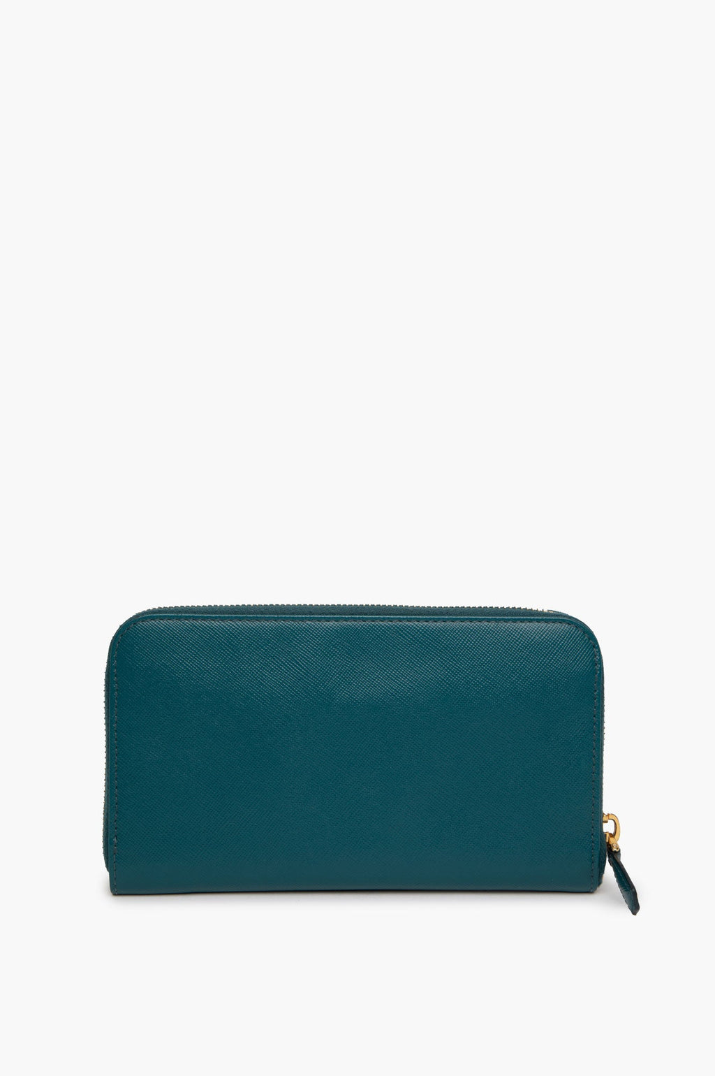 Prada Teal Blue Saffiano Medium Leather Wallet