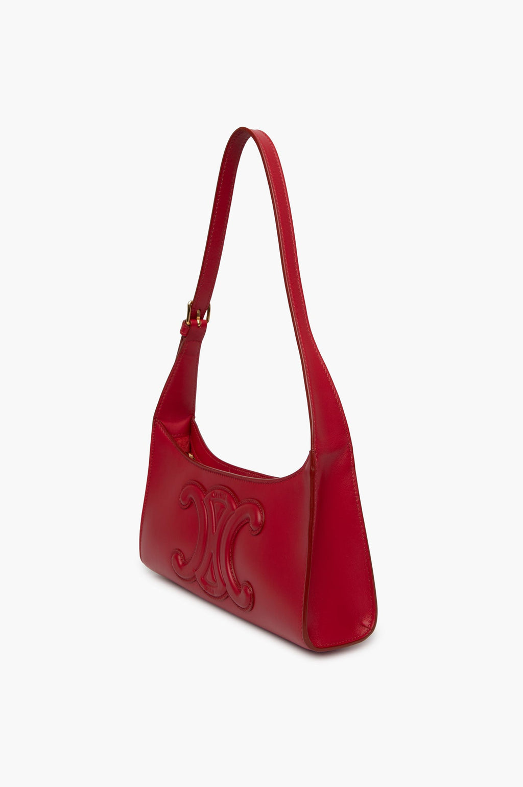 Celine Red Triomphe leather Shoulder Bag