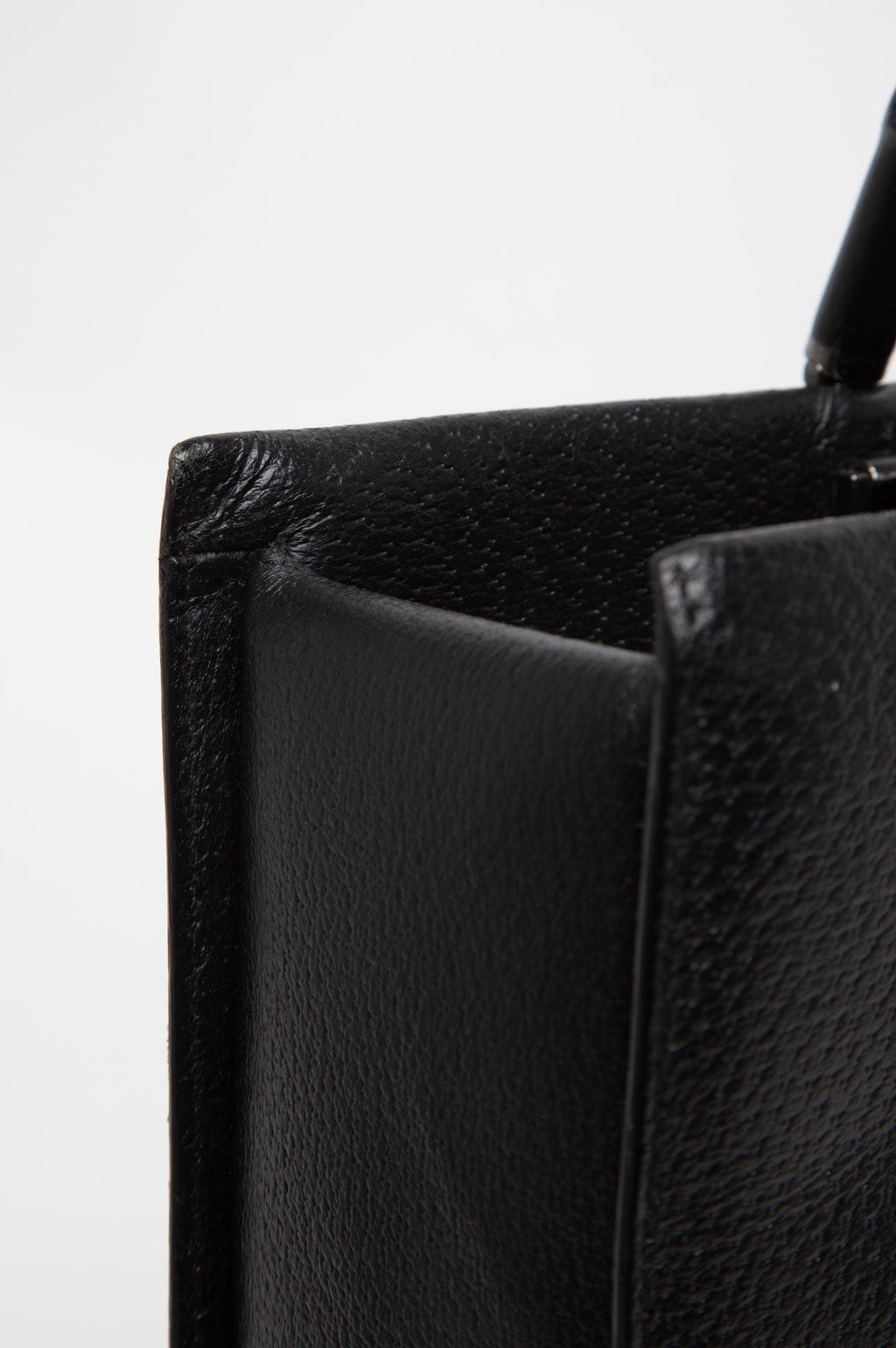Gucci Black Bamboo Leather Tote Bag