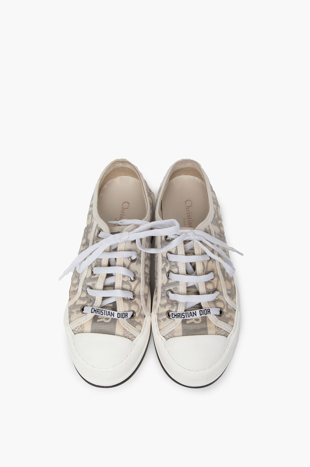 Christian Dior Grey Walk'n Dior Oblique Sneakers Size 36.5