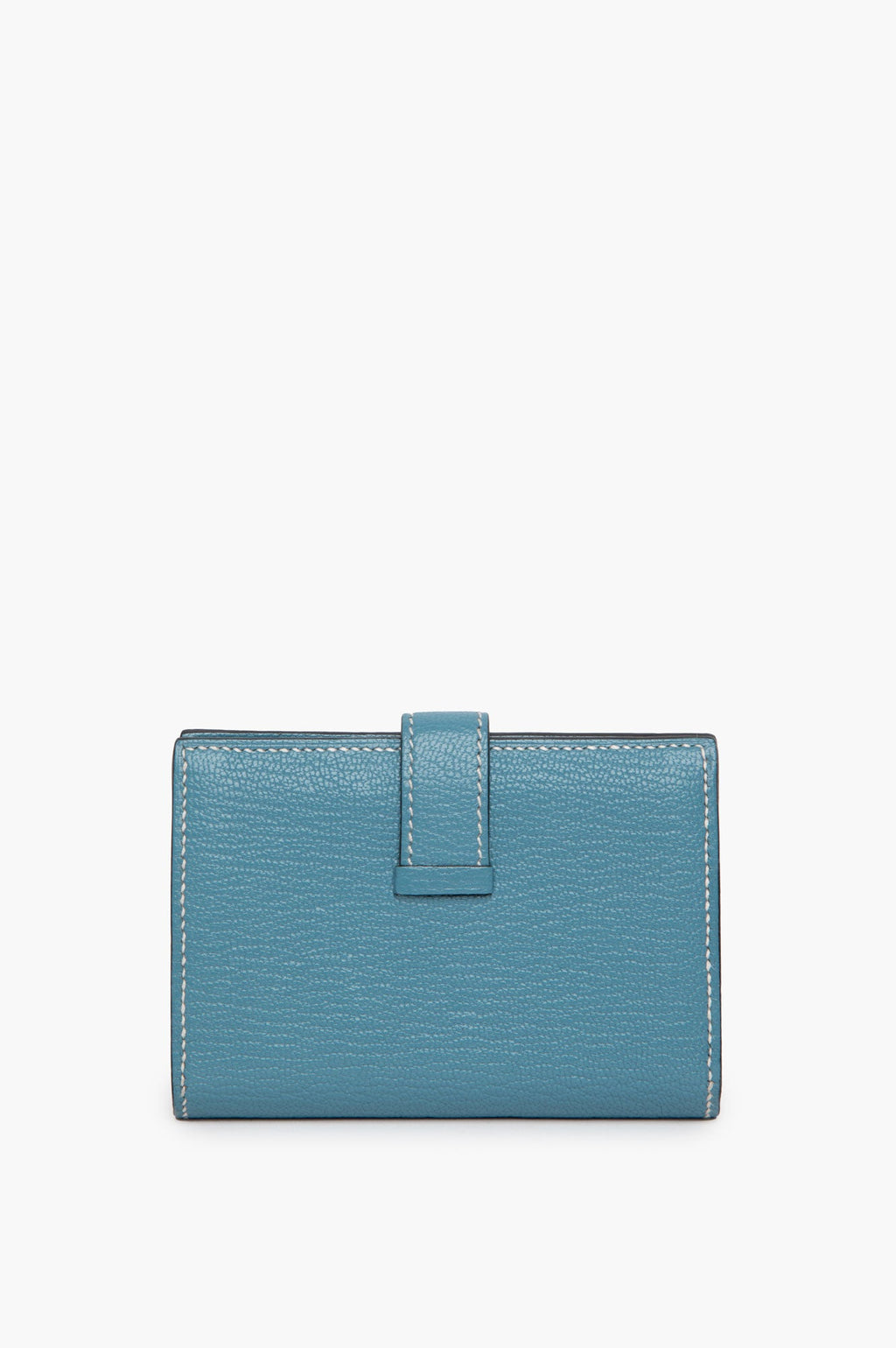 Hermes Blue Mini Bearn Compact Wallet