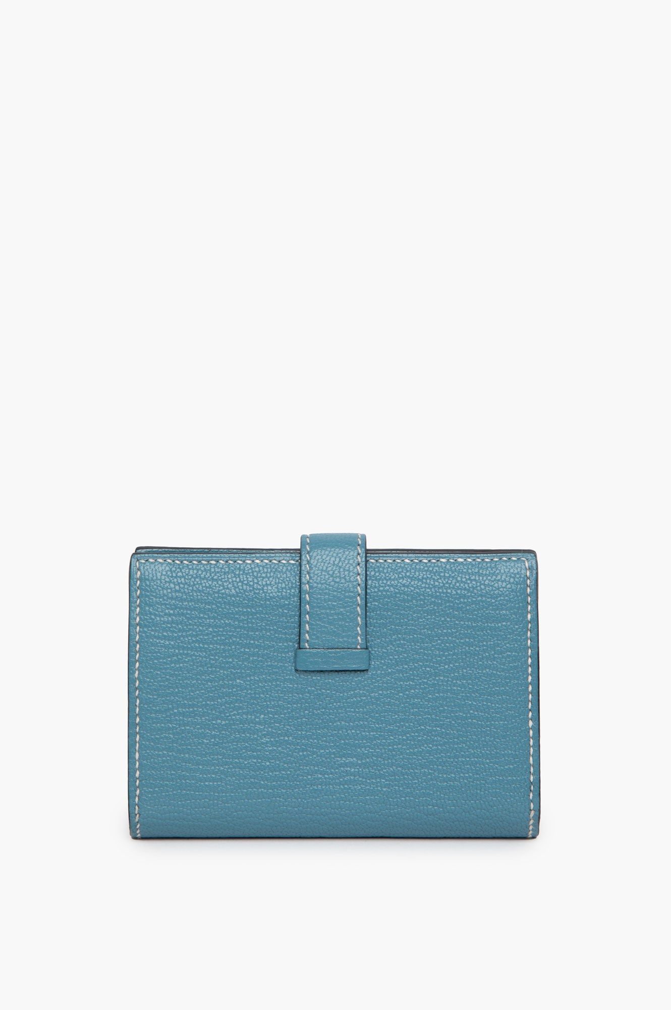 Hermes Blue Mini Bearn Compact Wallet