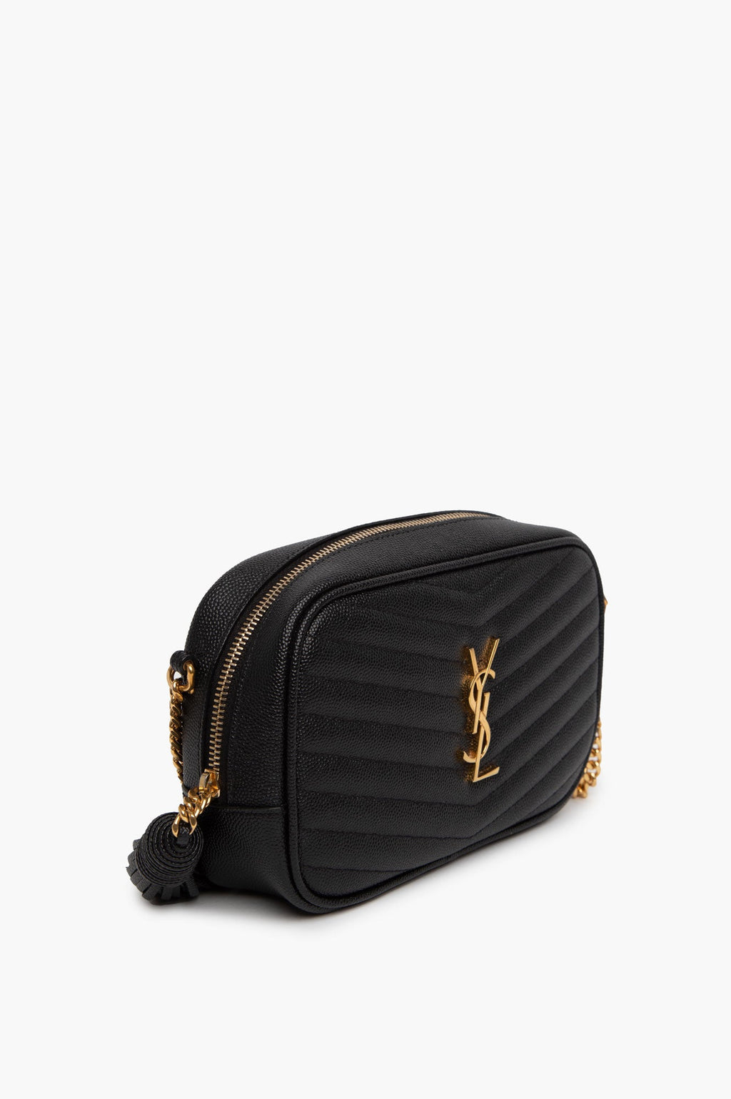 Saint Laurent Black Quilted Camera Bag