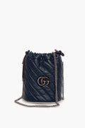 Gucci Navy Blue Mini Bucket Bag