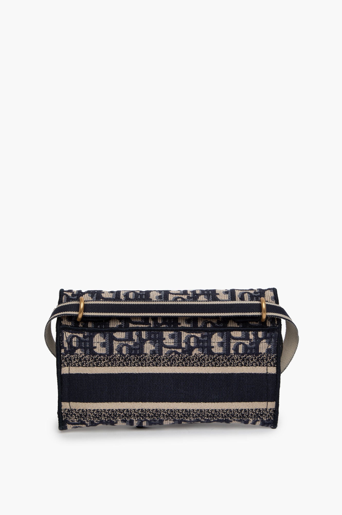 Christian Dior Blue Oblique Saddle Slim Belt Bag