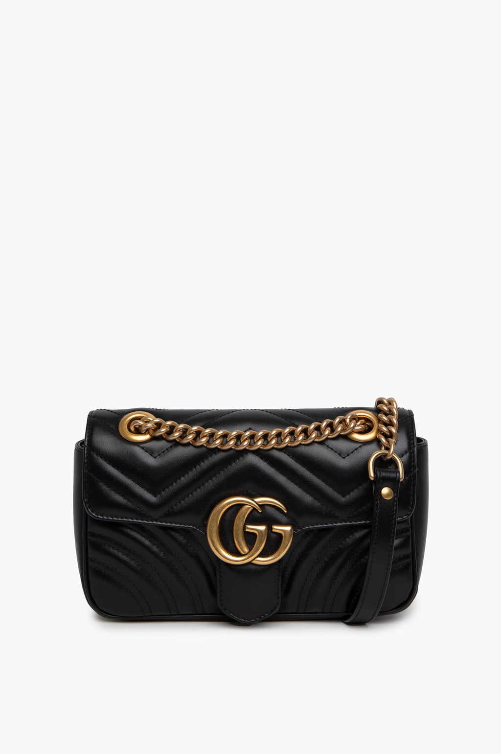 Gucci Black GG Marmont Mini Shoulder Bag