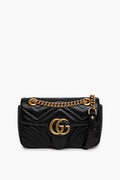 Gucci Black GG Marmont Mini Shoulder Bag
