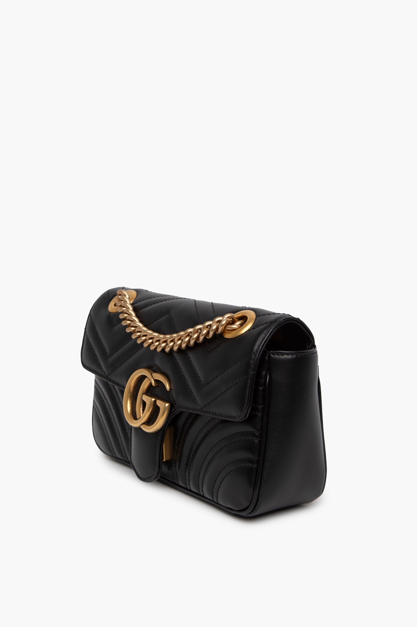 Gucci Black GG Marmont Mini Shoulder Bag