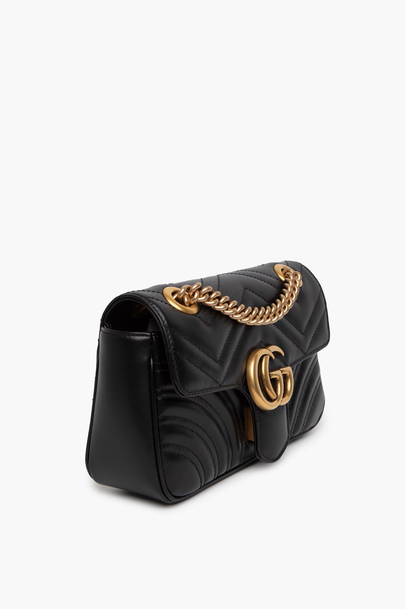 Gucci Black GG Marmont Mini Shoulder Bag
