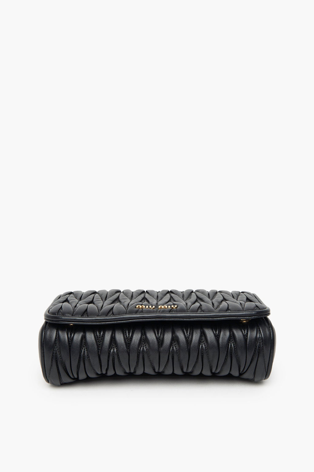 Miu Miu Black Matelassé Nappa Leather Crossbody Bag