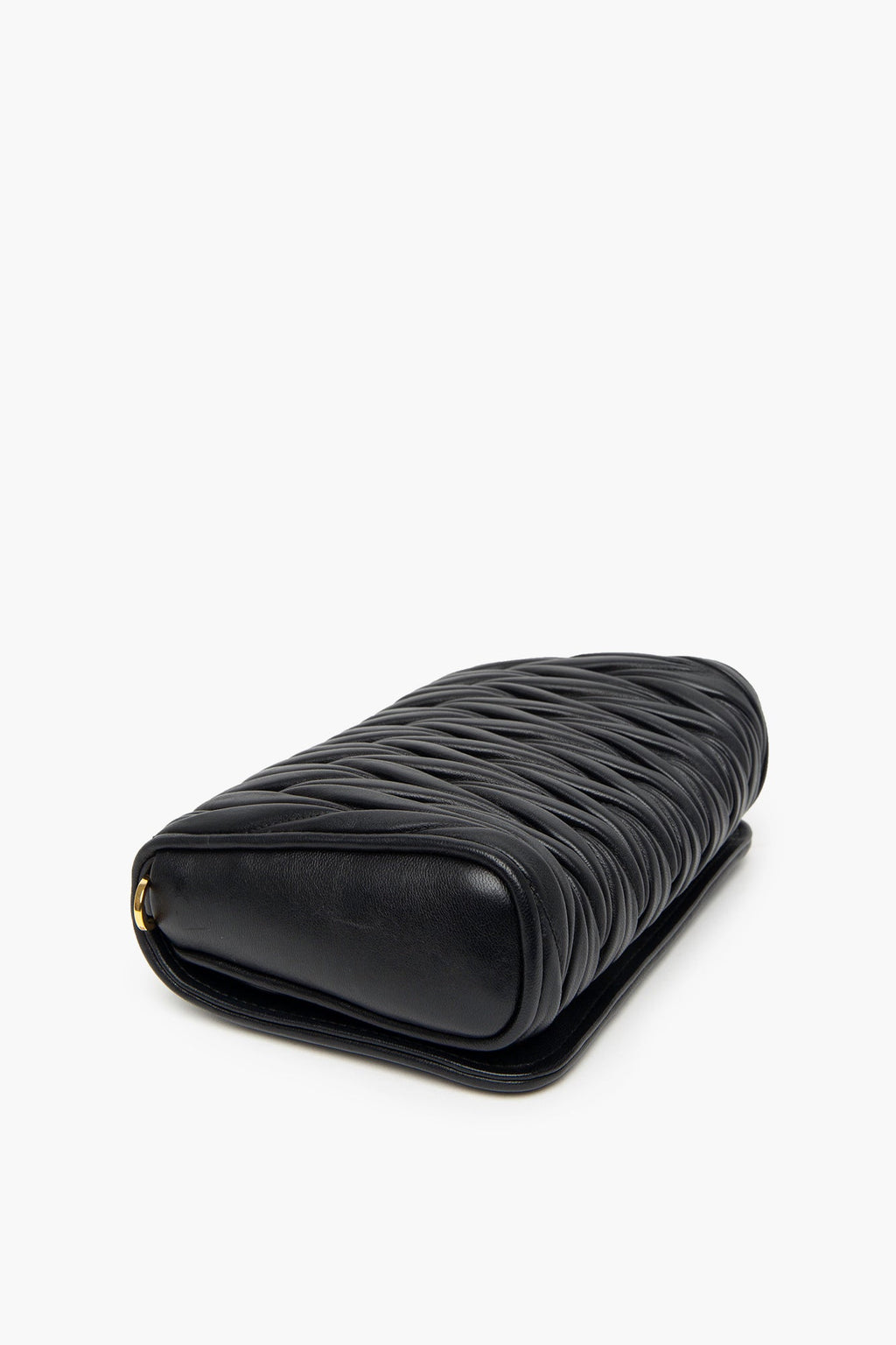 Miu Miu Black Matelassé Nappa Leather Crossbody Bag