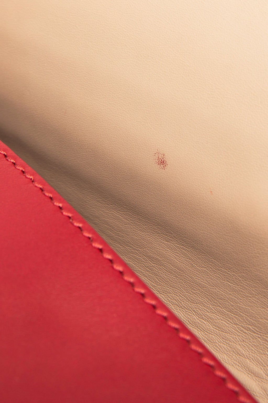 Valentino Red Lambskin Rockstud Clutch