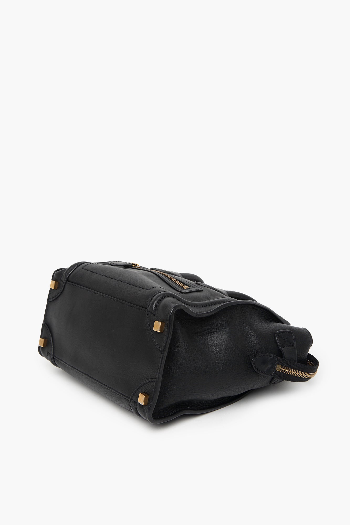 Celine Black Leather Mini Luggage Tote