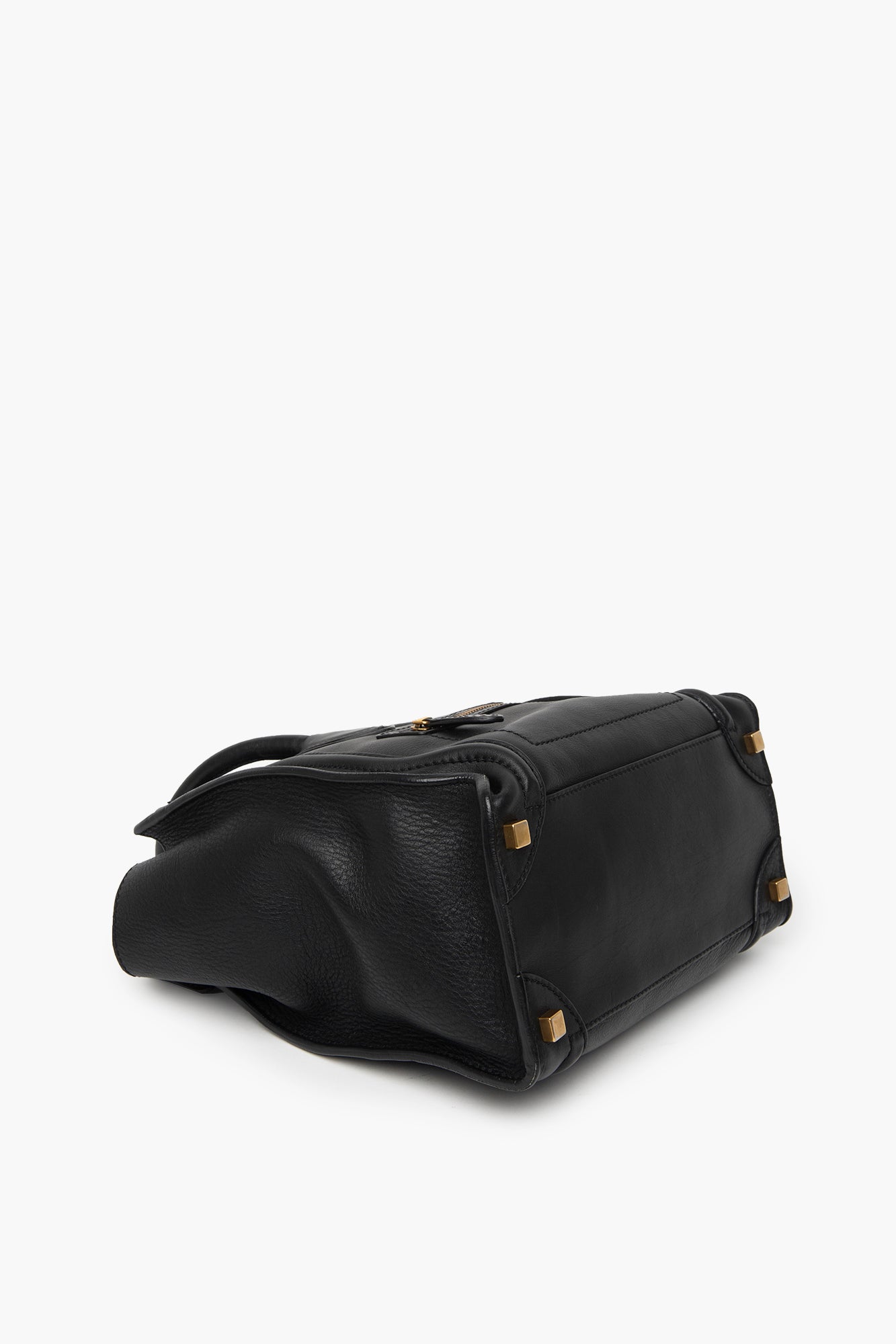 Celine Black Leather Mini Luggage Tote