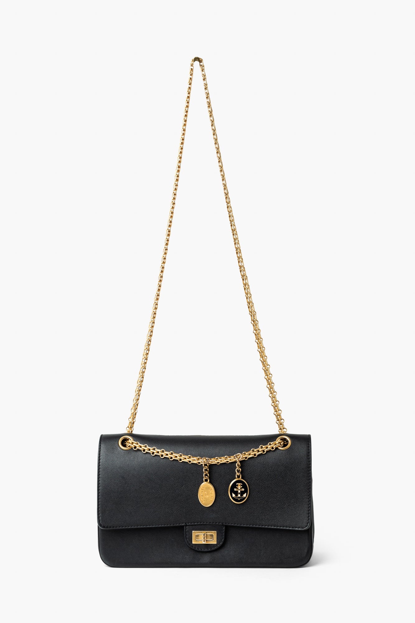 Chanel Black Medallion 2.55 Reissue Double Flap Medium Bag