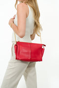 Celine Red Trifold Bag On Chain