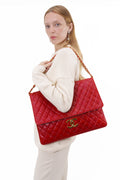 Chanel Vintage Red Classic 3 Way Flap Bag