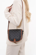 Celine Brown Medium Falco Crossbody Bag