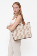 Hermes Beige Toile Cabas 40 Canvas Tote
