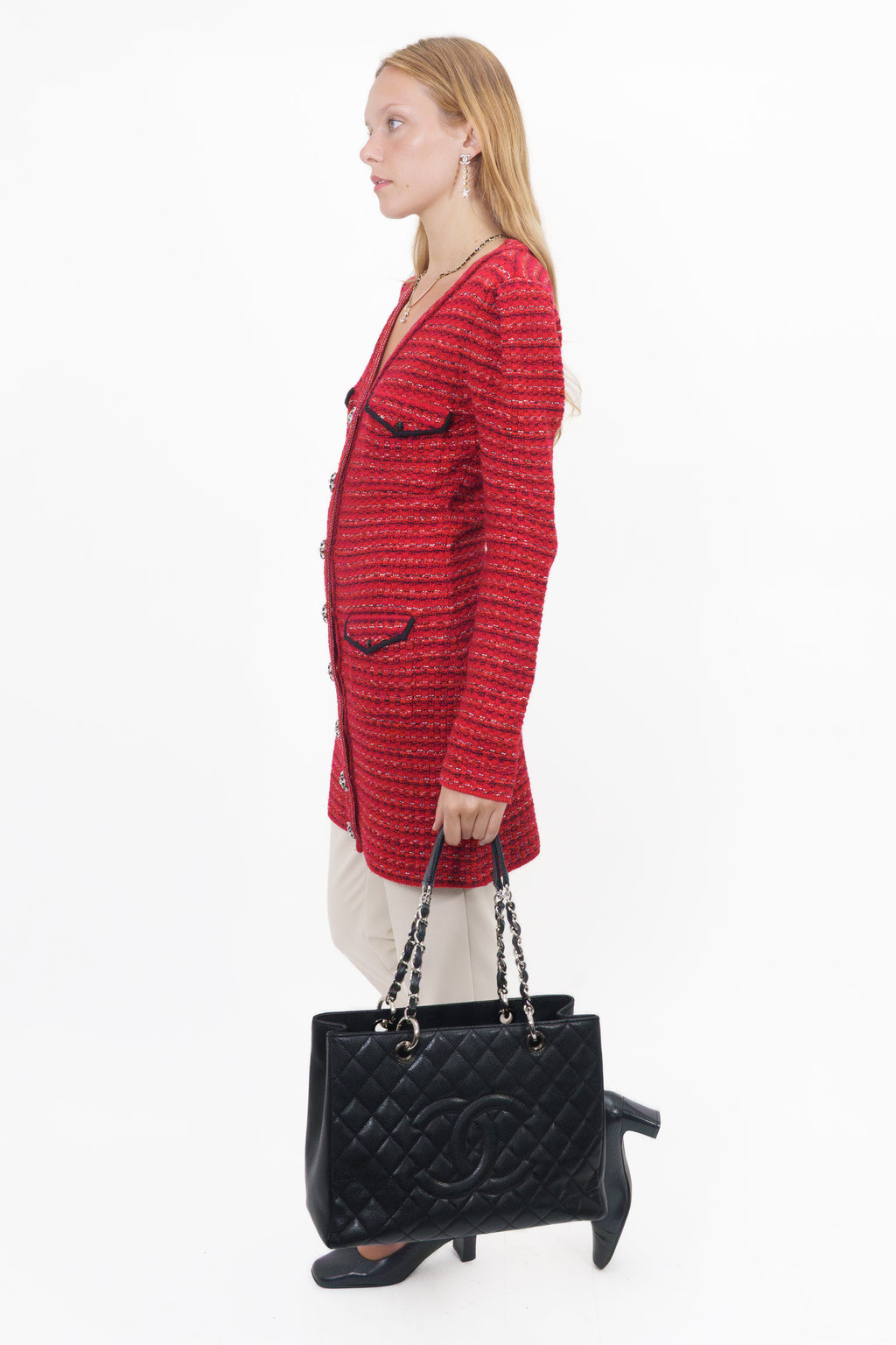 Chanel Black Caviar GST Grand Shopping Tote Bag