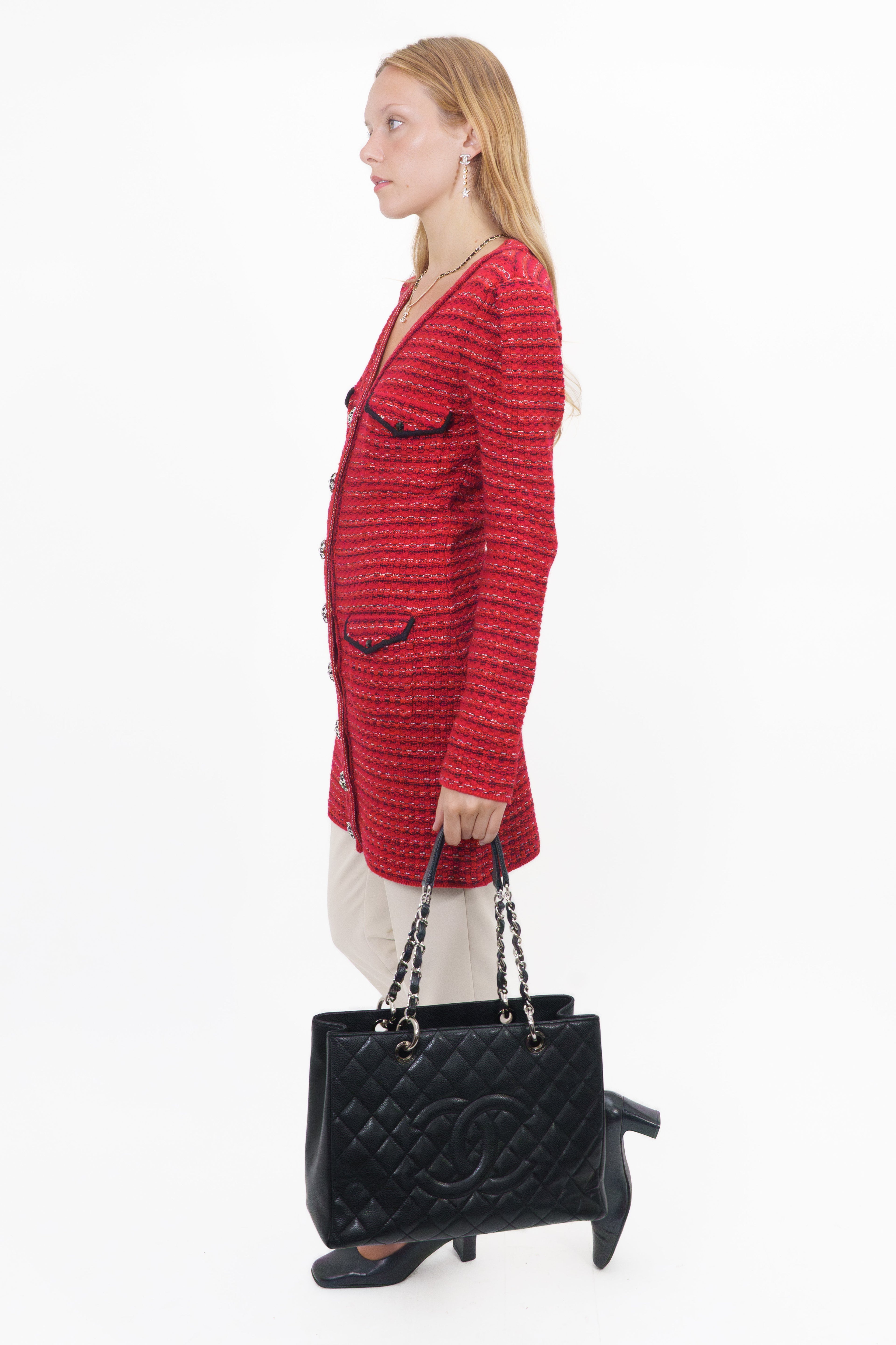 Chanel Black Caviar GST Grand Shopping Tote Bag