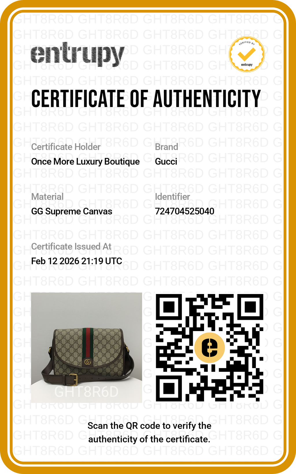 Gucci Brown Ophidia Small Over Shoulder Bag