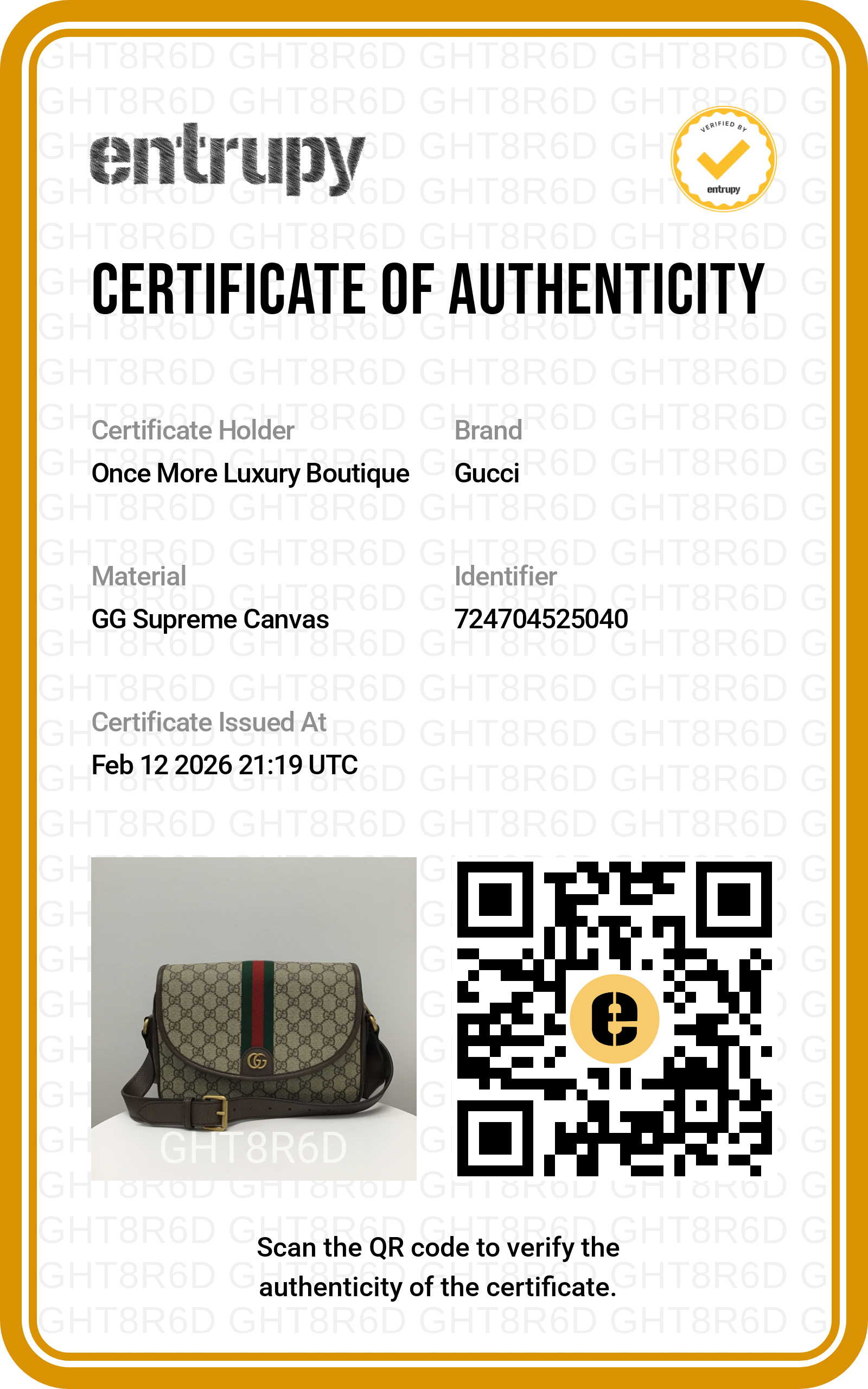 Gucci Brown Ophidia Small Over Shoulder Bag