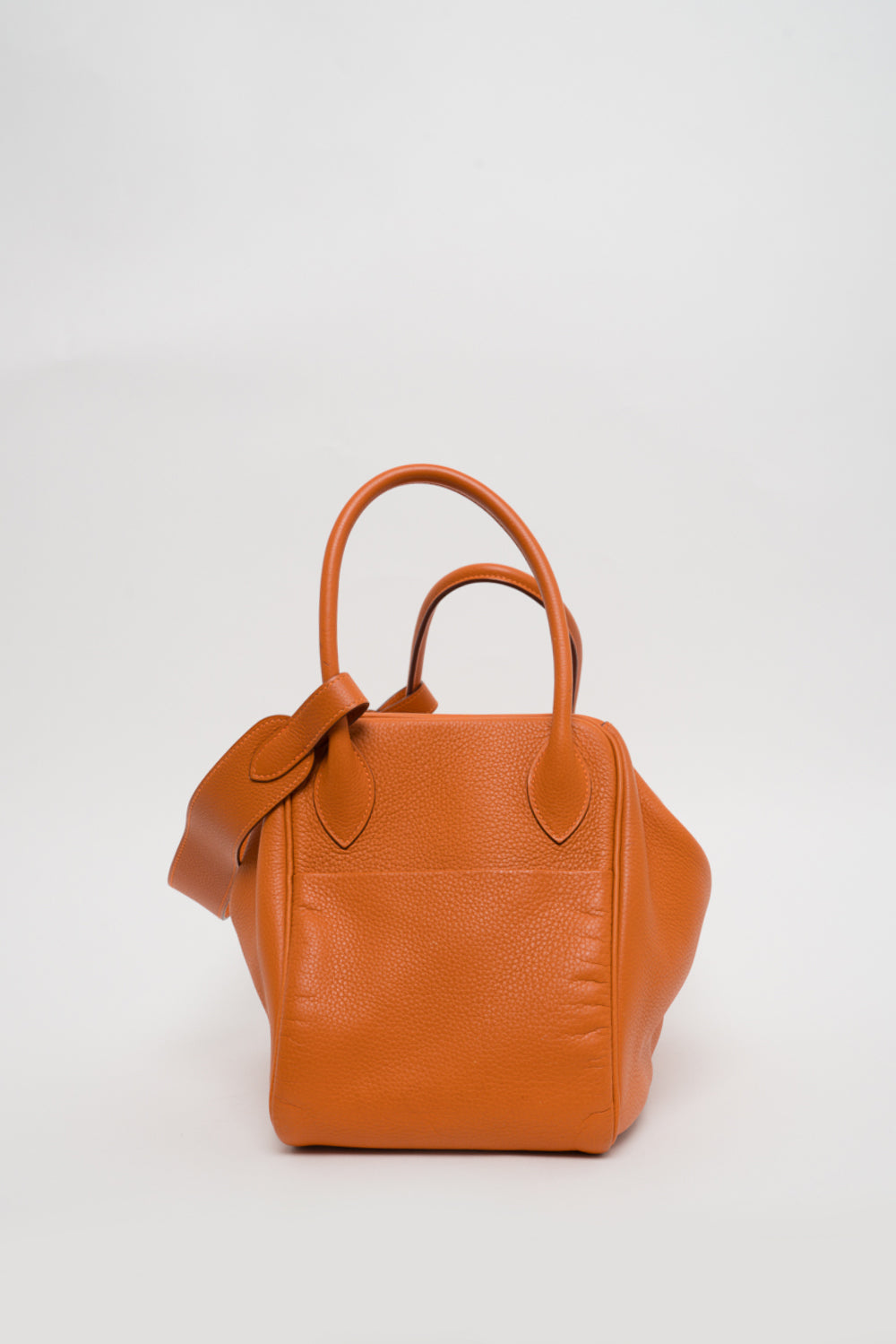 Hermes Orange Lindy 34 Clemence Leather