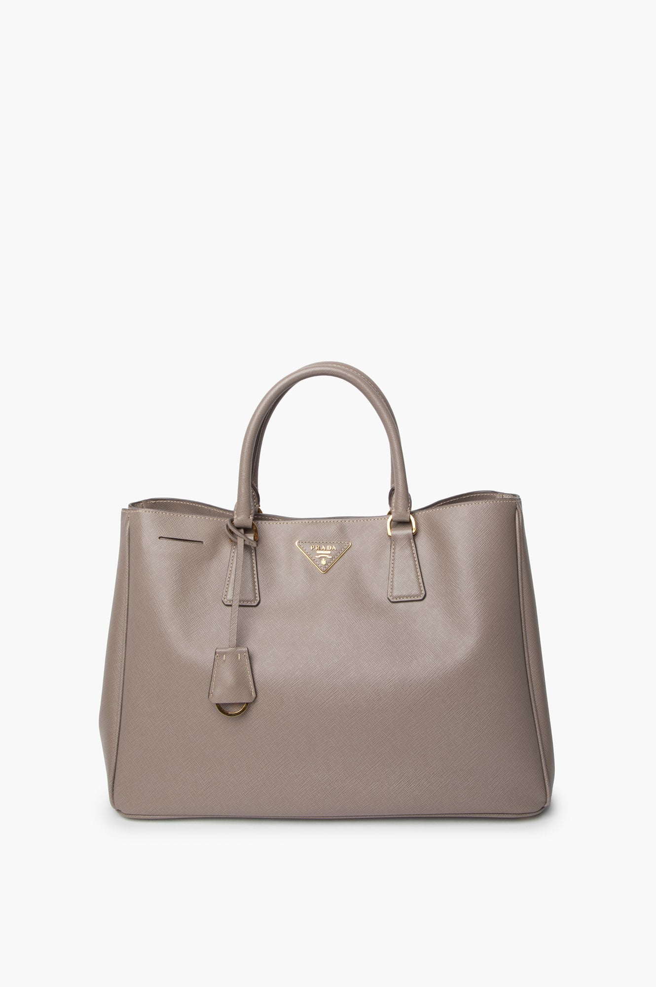 Prada Taupe Saffiano Gardeners Tote Bag