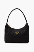 Prada Quilted Black Tetusso Nylon Shoulder Bag