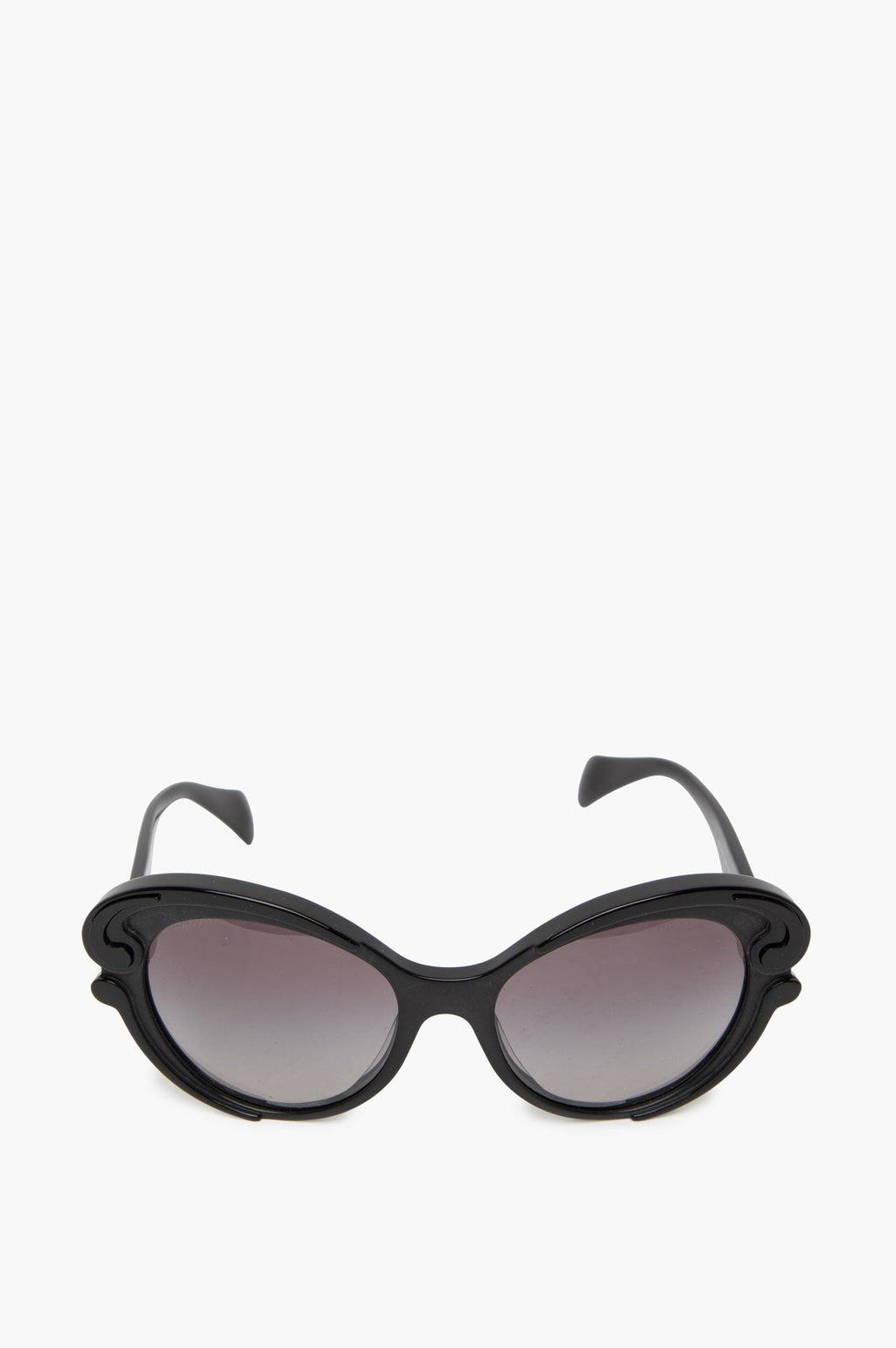 Prada SPR28N Black Baroque Cateye Sunglasses