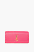 Saint Laurent Classic Monogram Cassandre Clutch Hot Pink
