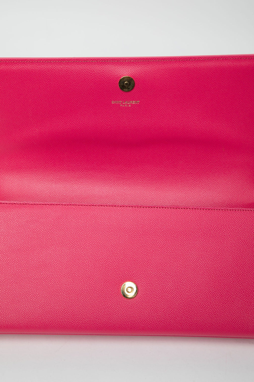 Saint Laurent Classic Monogram Cassandre Clutch Hot Pink