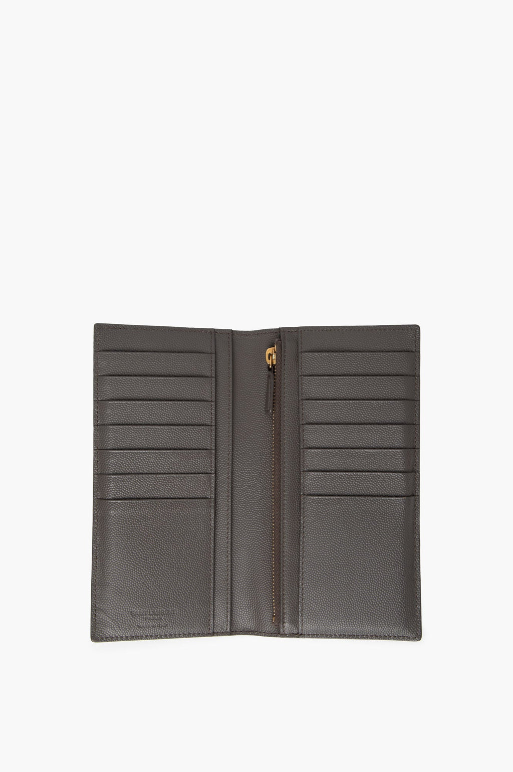 Saint Laurent Grey Continental Bifold Long Wallet